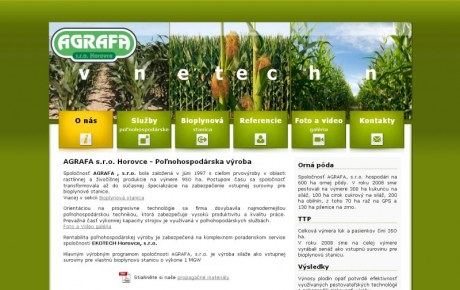 AGRAFA s.r.o. Horovce - Poľnohospodárska výroba